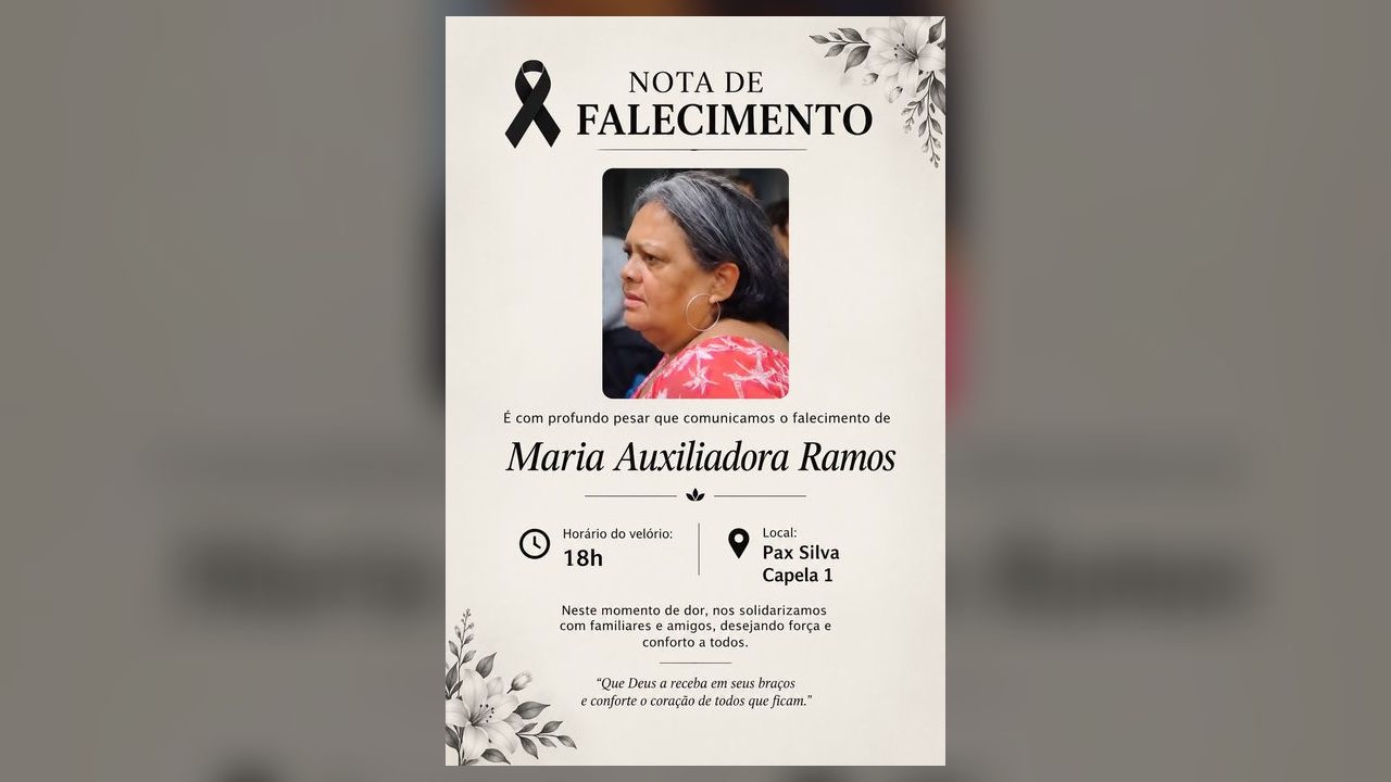 Prefeitura de Cáceres lamenta morte de servidora Maria Auxiliadora Ramos